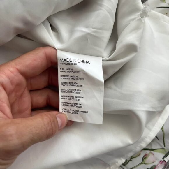 Club Monaco floral print rose dress silk size 0 - Picture 4 of 4